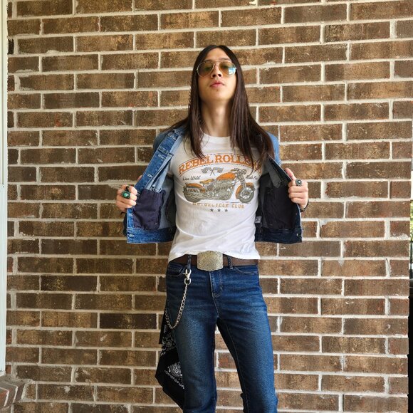 Unisex- Stone Washed Denim Jacket - Picture 3 of 5